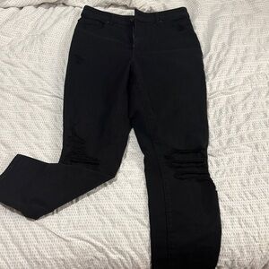 Black Distressed Jeans-Express